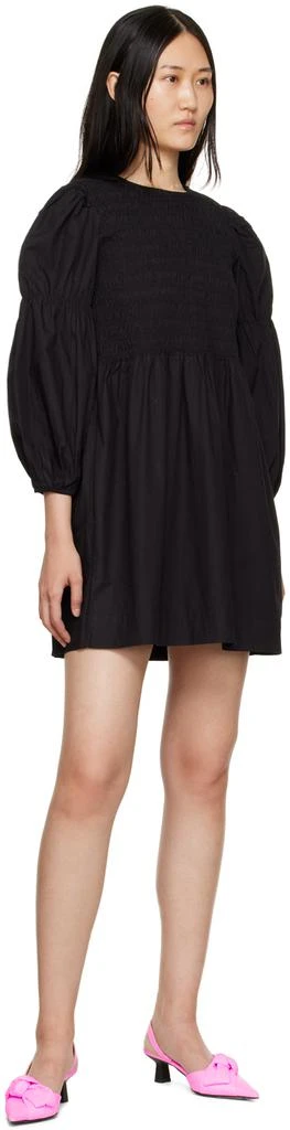 商品Ganni|Black Poplin Smock Minidress,价格¥860,第4张图片详细描述