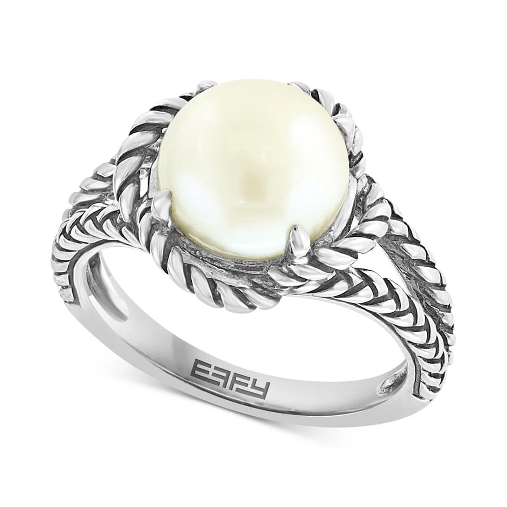 商品Effy|EFFY® Freshwater Pearl (9mm) Rope-Style Ring in Sterling Silver,价格¥669,第1张图片