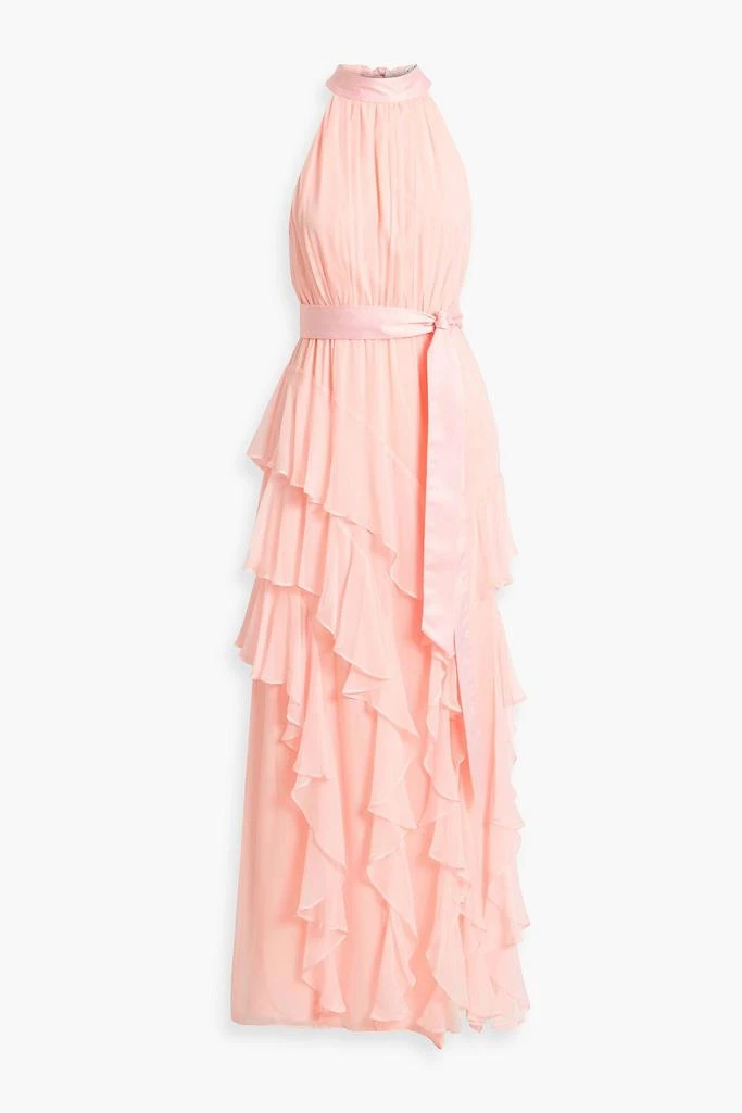 商品Alice + Olivia|Tiered ruffled silk-chiffon maxi dress,价格¥2669,第1张图片