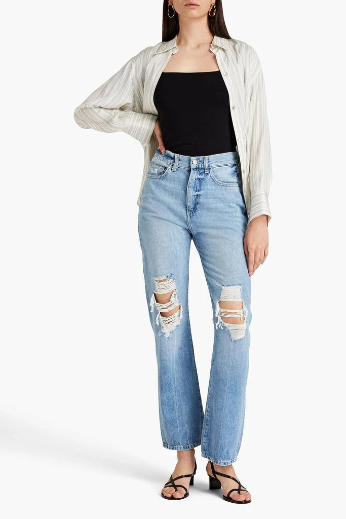 商品DL1961|Emilie distressed high-rise straight-leg jeans,价格¥730,第2张图片详细描述