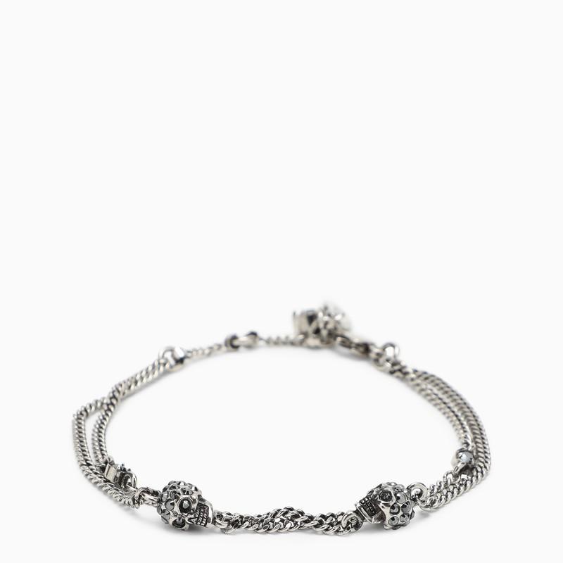 Silver-tone skull bracelet商品第1张图片规格展示