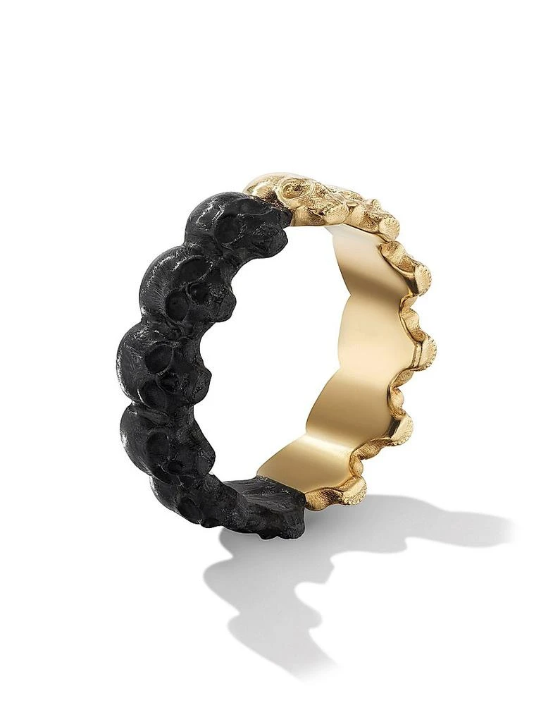 商品David Yurman|Memento Mori Skull Band Ring in 18K Yellow Gold,价格¥28848,第2张图片详细描述