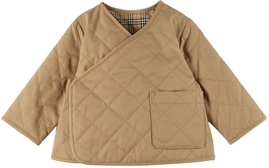 商品Burberry|Baby Reversible Beige Quilted Jacket,价格¥1178,第1张图片