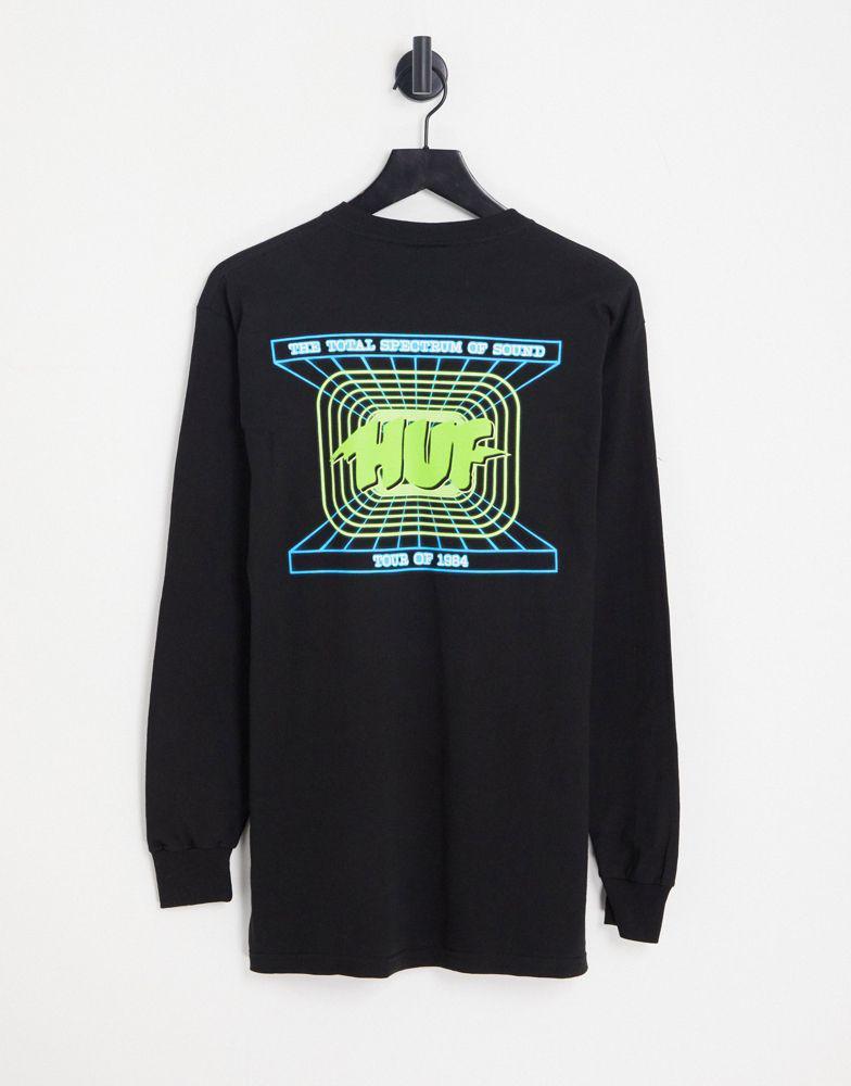 商品HUF|HUF total spectrum print long sleeve t-shirt in black,价格¥280,第1张图片