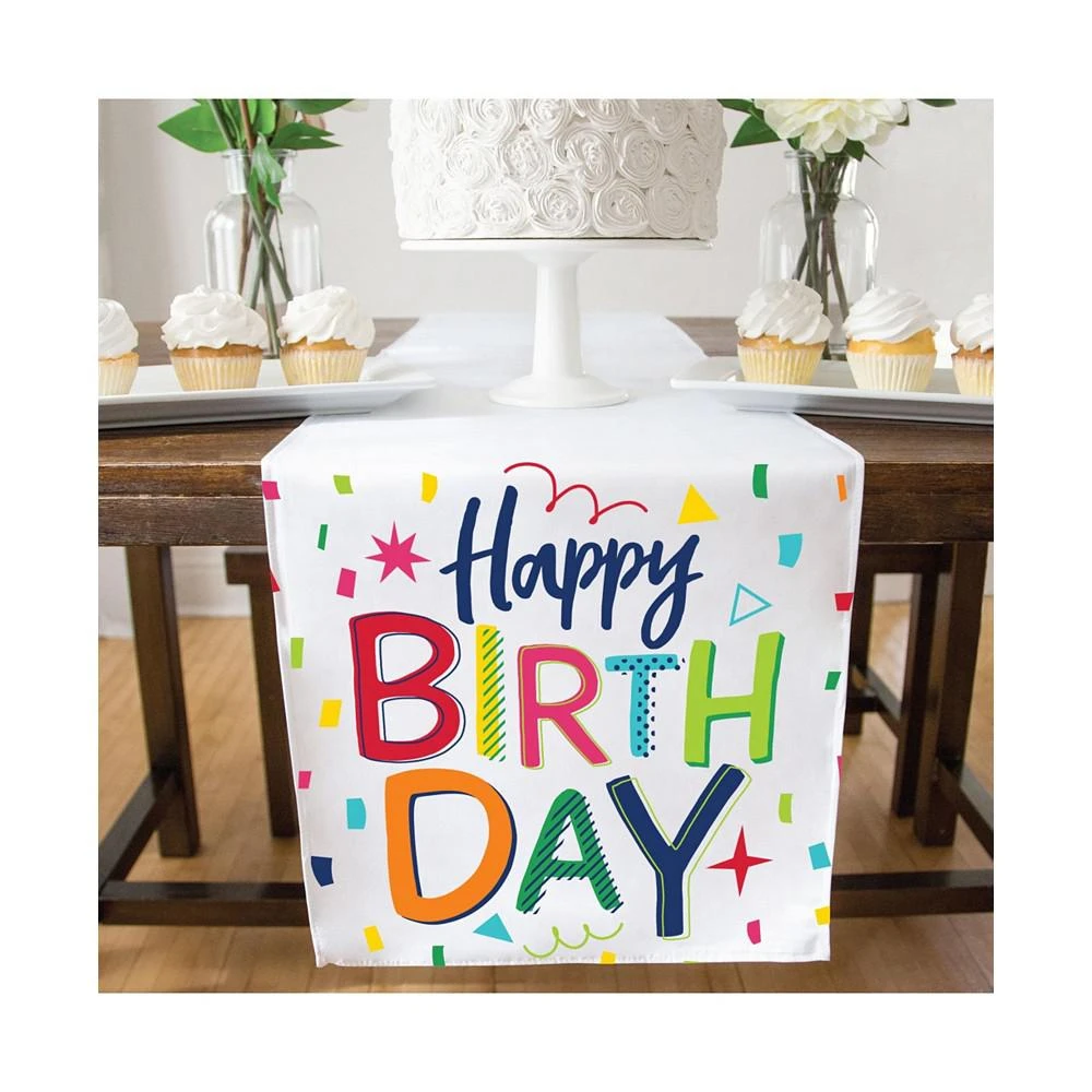 商品Big Dot of Happiness|Cheerful Happy Birthday  Colorful Birthday  Cloth Table Runner  13 x 70 in,价格¥201,第3张图片详细描述