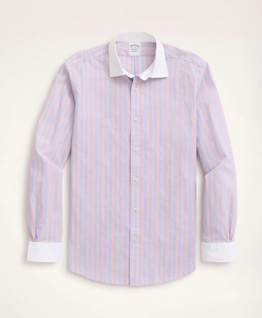 商品Brooks Brothers|Regent Regular-Fit Sport Shirt, Poplin Contrast English Collar Stripe,价格¥331,第1张图片