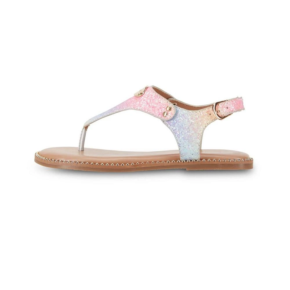 商品Bebe|Big Girls Leatherette T-strap Flat Thong Sandals,价格¥194,第2张图片详细描述
