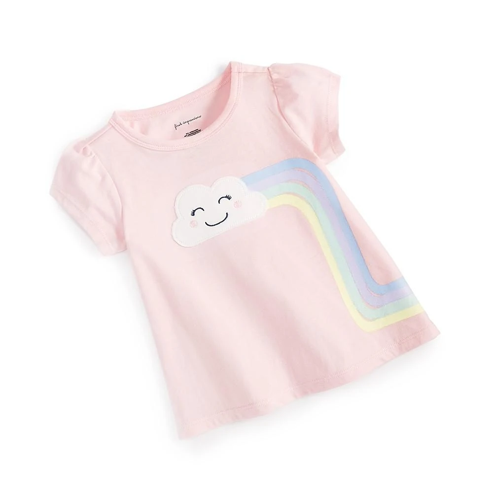 商品First Impressions|Baby Girls Rainbow T Shirt, Created for Macy's,价格¥37,第1张图片