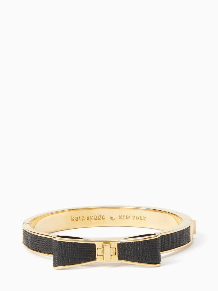 商品Kate Spade|perfectly placed hinged leather bow bangle,价格¥259,第1张图片