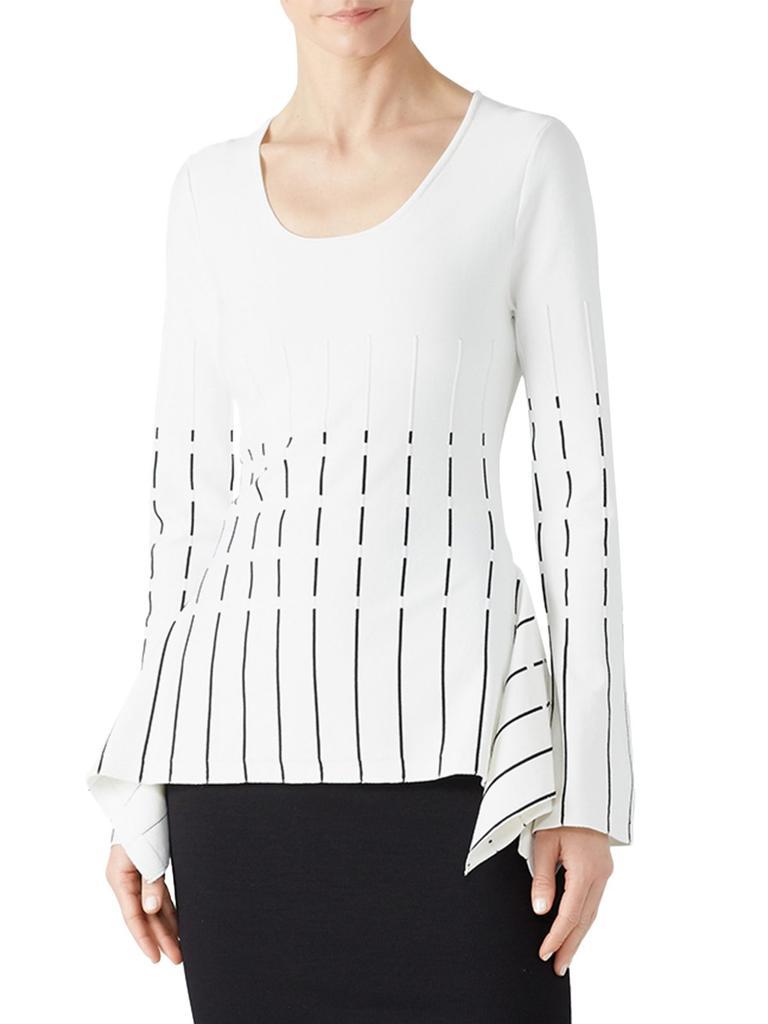 商品[二手商品] PRABAL GURUNG|Striped Peplum Top,价格¥366,第1张图片