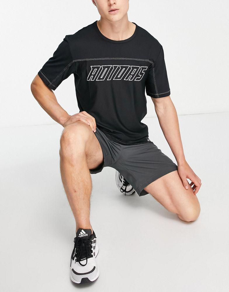 adidas Training logo t-shirt in black商品第3张图片规格展示