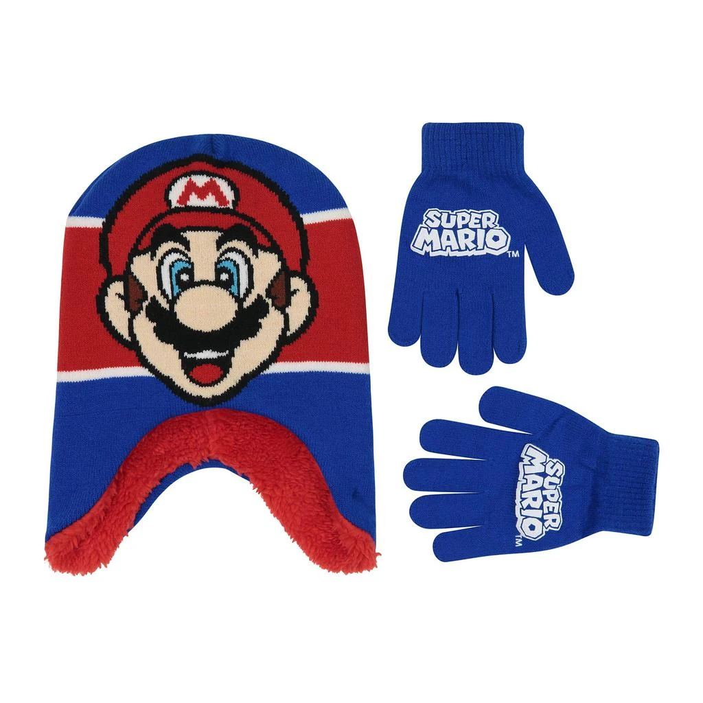 商品Nintendo|Winter Hat, Kids Gloves Or Toddlers Mittens, Super Mario Baby Beanie for Boys Ages 4-7,价格¥112,第1张图片