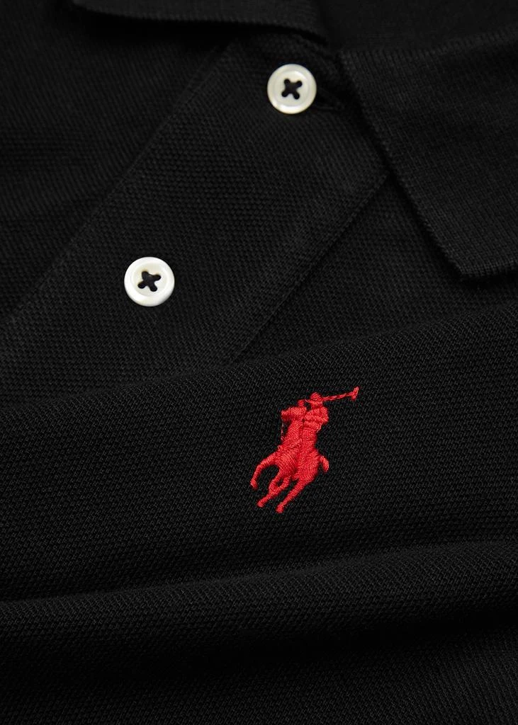 商品Ralph Lauren|Black slim piqué cotton polo shirt,价格¥1131,第5张图片详细描述