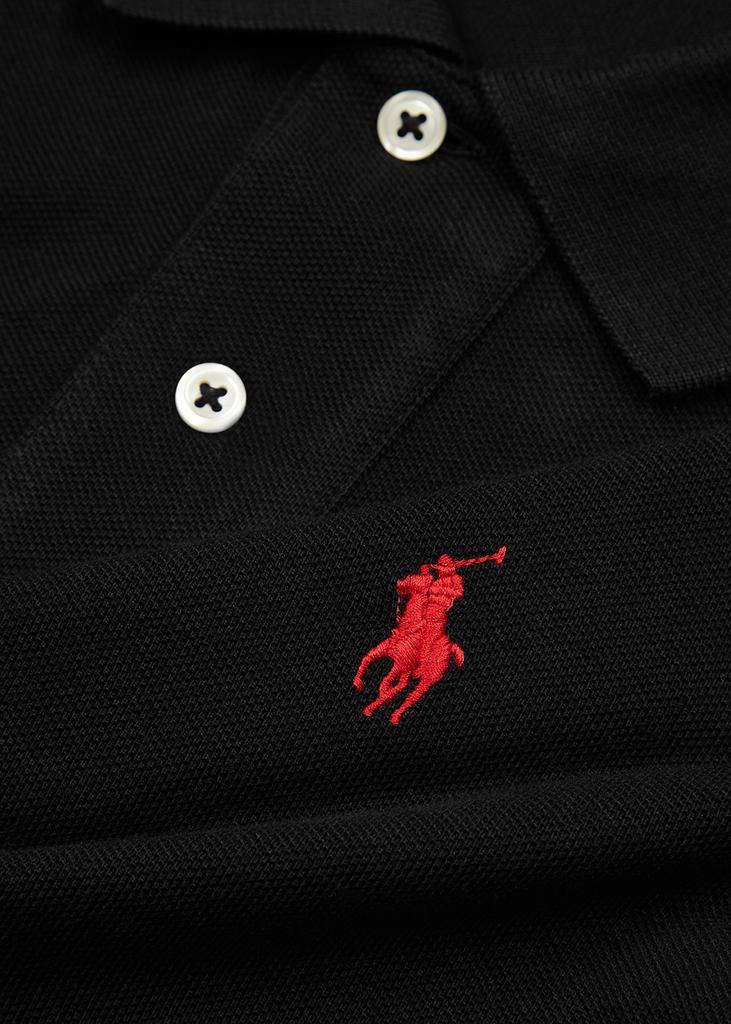 商品Ralph Lauren|Black slim piqué cotton polo shirt,价格¥943,第7张图片详细描述