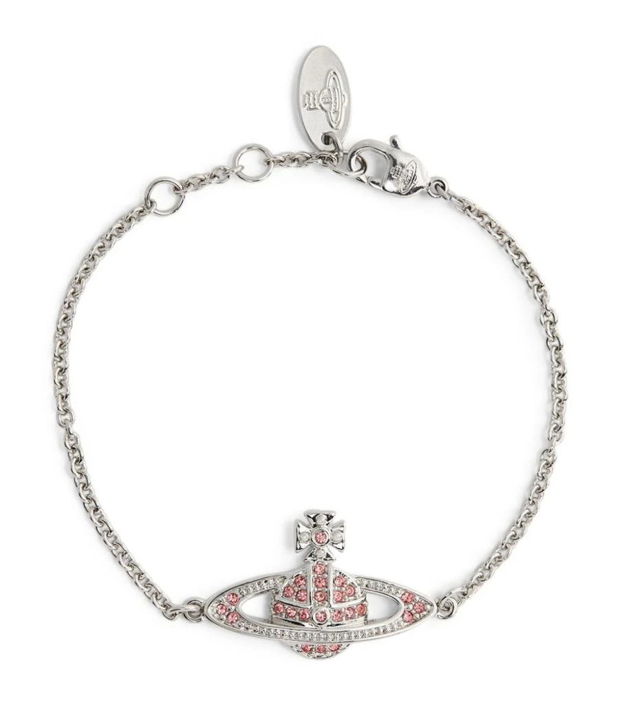 商品Vivienne Westwood|Crystal-Embellished Mini Bas Relief Chain Bracelet,价格¥753,第1张图片
