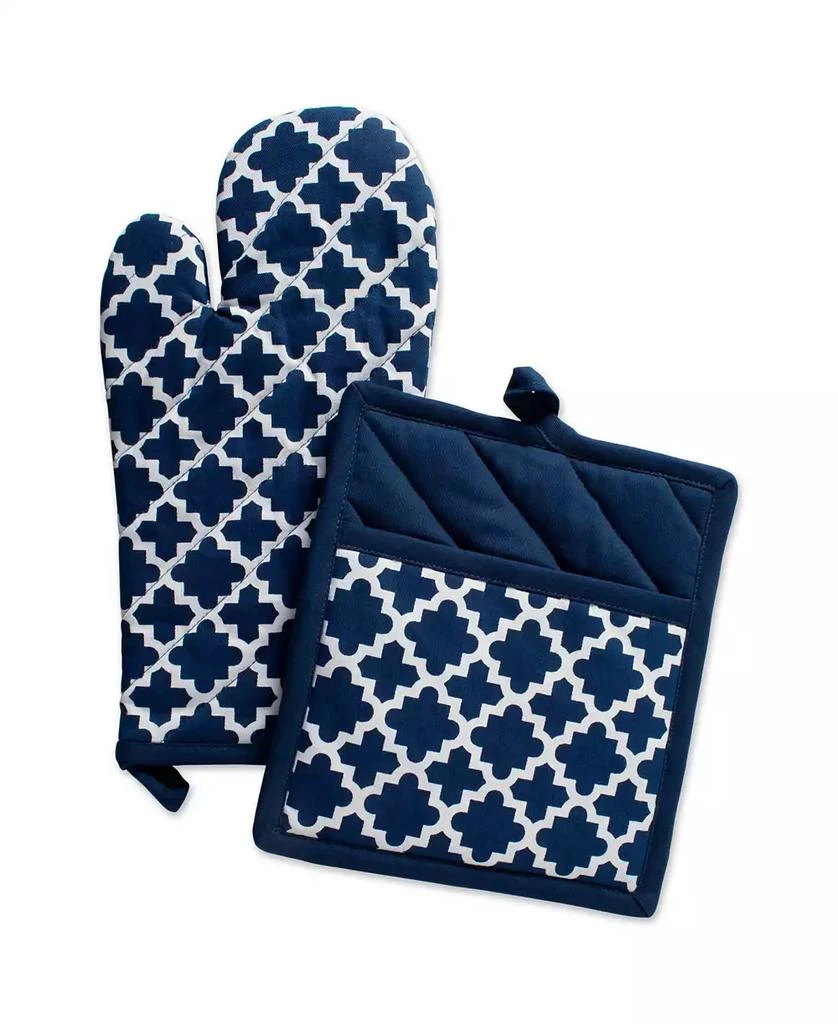 商品Design Imports|Lattice Oven Mitt Potholder Set,价格¥97,第1张图片