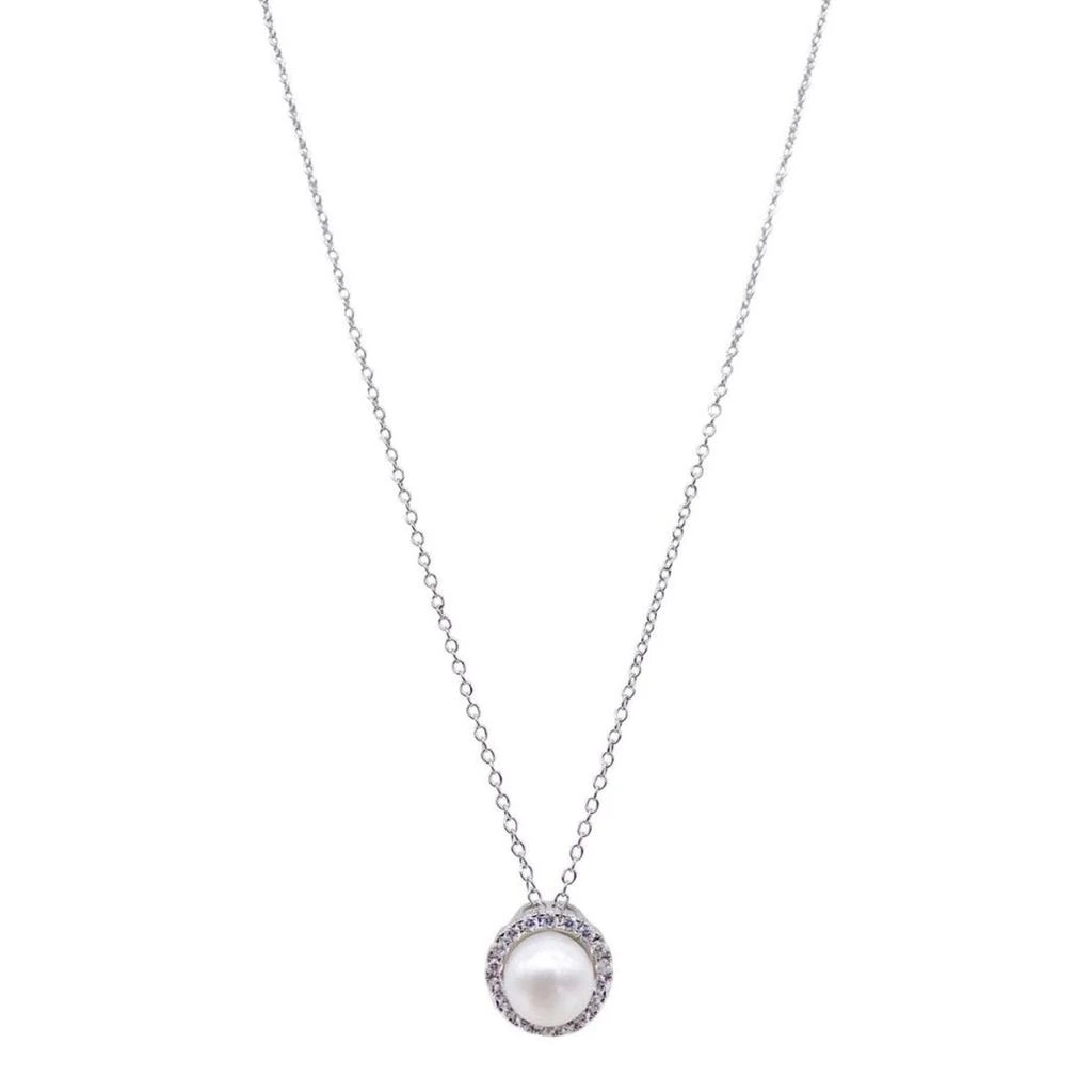 商品ADORNIA|Adornia Floating Freshwater Pearl Halo Necklace silver,价格¥166,第1张图片