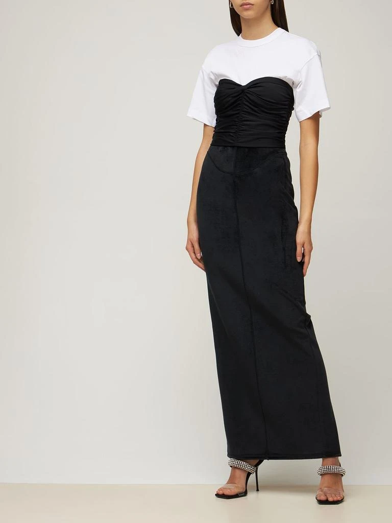 商品Alexander Wang|Fitted Cotton Blend Midi Skirt,价格¥805,第1张图片详细描述