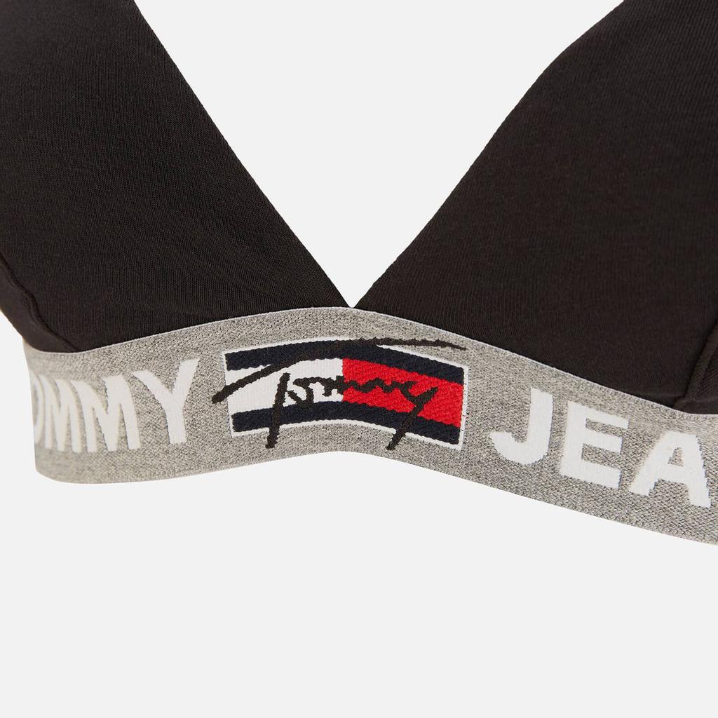 Tommy Hilfiger Women's Triangle Bralette Unlined - Black商品第3张图片规格展示