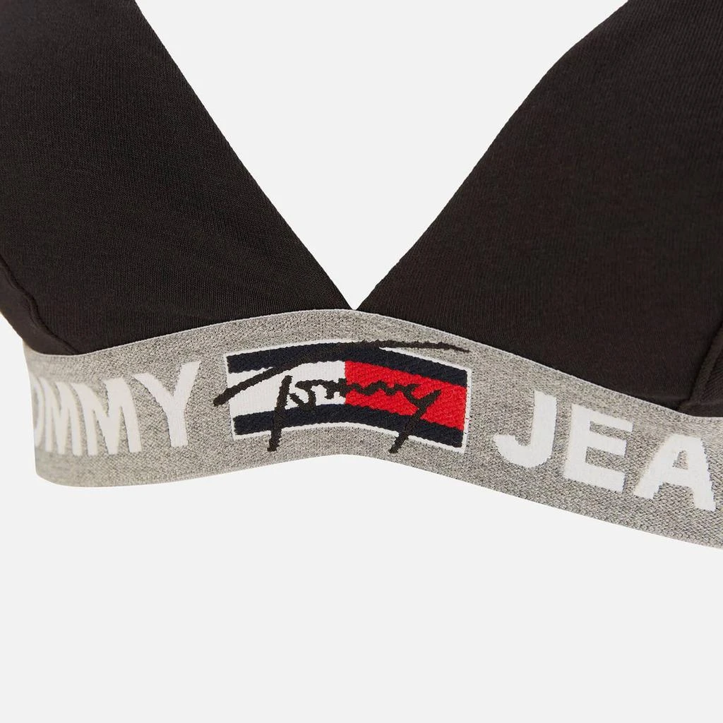 商品Tommy Hilfiger|Tommy Hilfiger Women's Triangle Bralette Unlined - Black,价格¥161,第3张图片详细描述