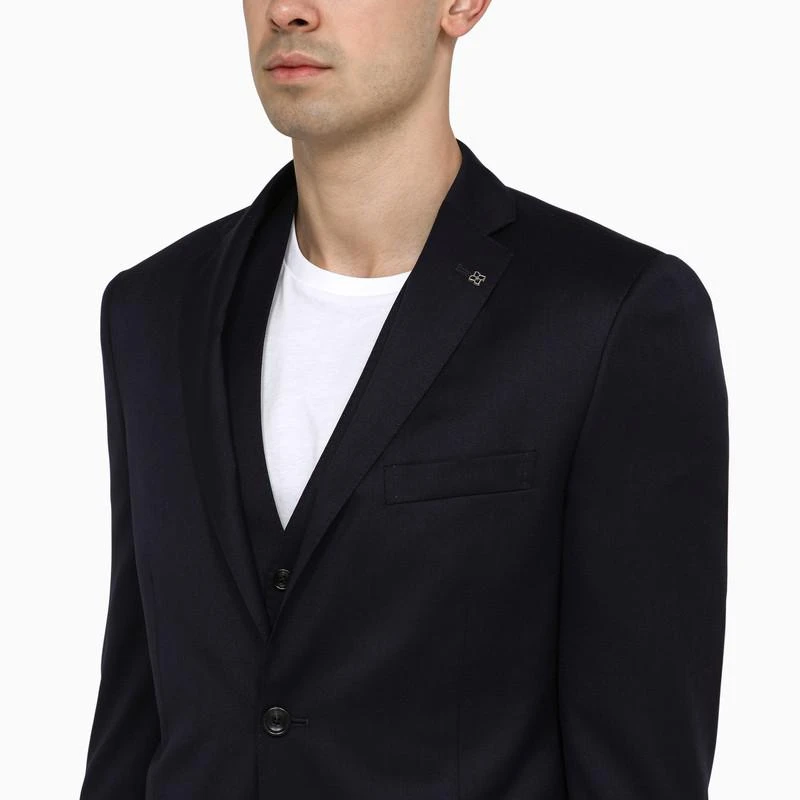 商品TAGLIATORE|Single-breasted navy blue wool suit,价格¥7292,第4张图片详细描述