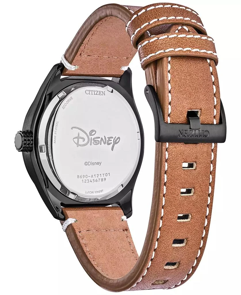 商品Citizen|Eco-Drive Men's Disney Mickey Mouse Brown Leather Strap Watch 43mm,价格¥2170,第3张图片详细描述