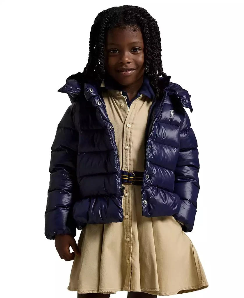 商品Ralph Lauren|Toddler And Little Girls Down Hooded Peplum Jacket,价格¥1020,第1张图片