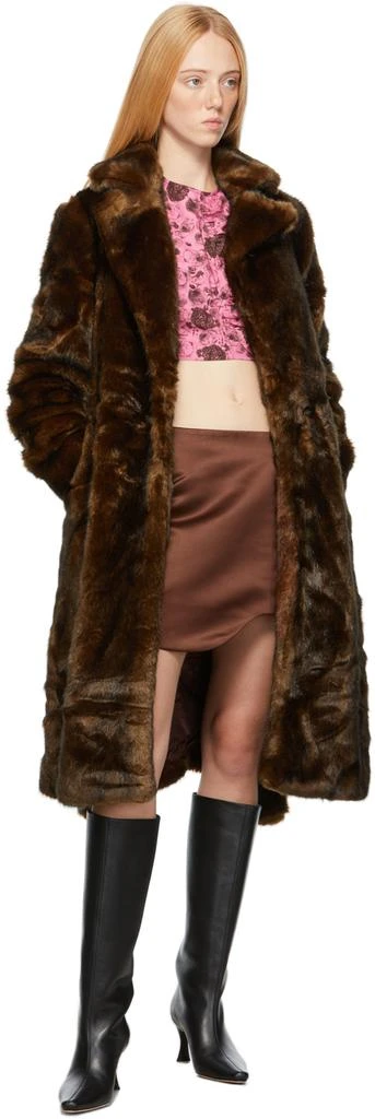 商品Sandy Liang|Brown Faux-Fur Sienna Coat,价格¥2280,第4张图片详细描述