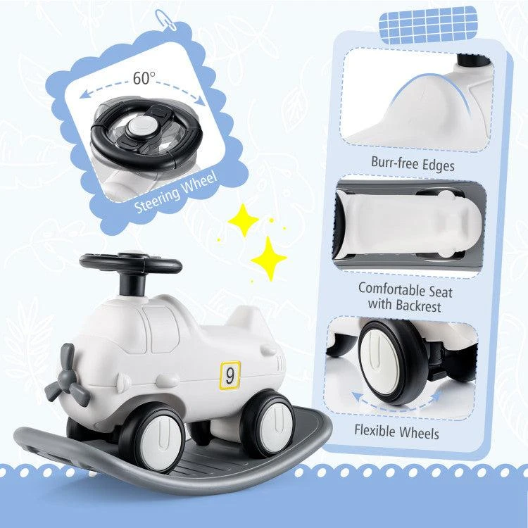商品Hivvago|3-in-1 Rocking Horse and Sliding Car with Detachable Balance Board,价格¥688,第3张图片详细描述