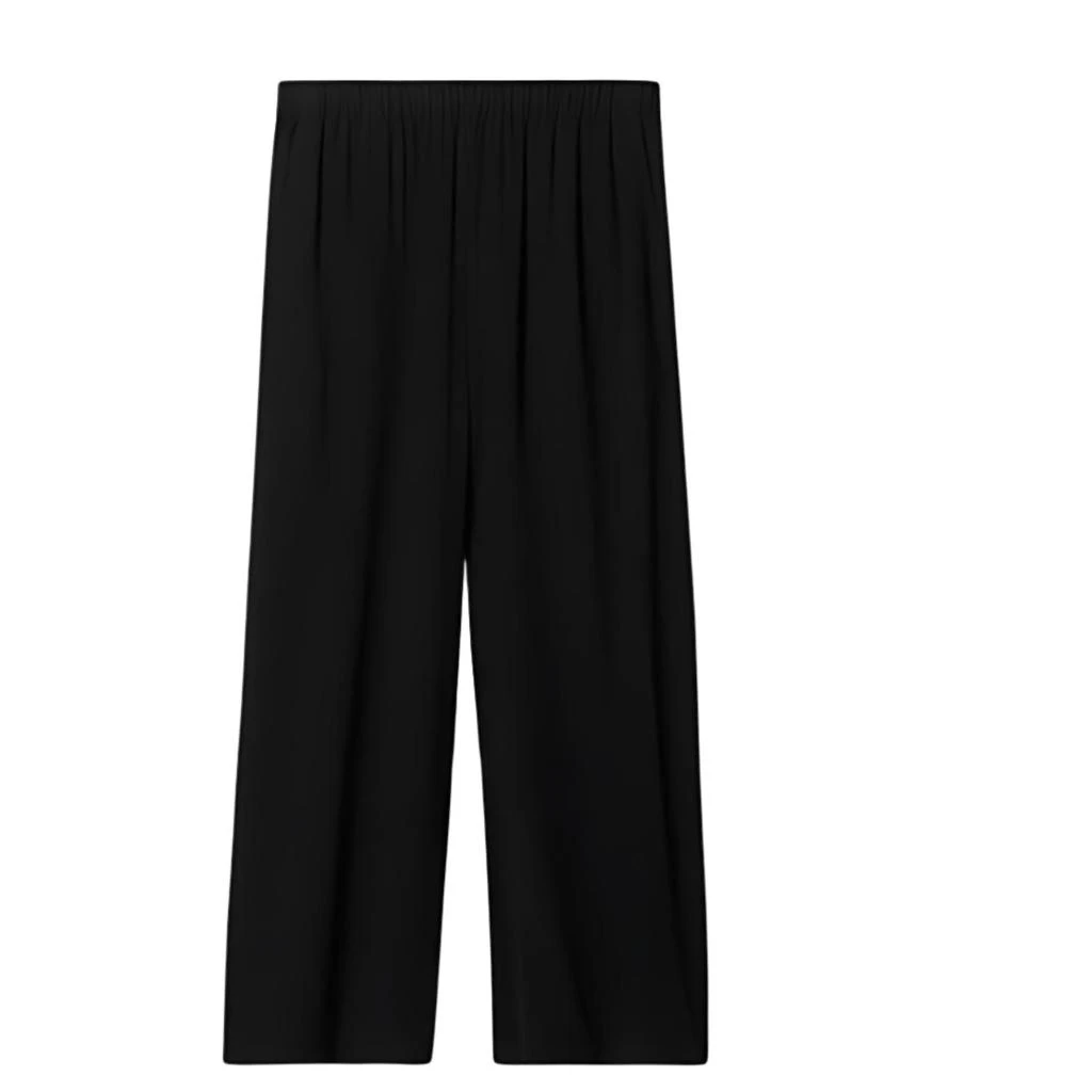 商品Eileen Fisher|Silk Georgette Crepe Wide Ankle Pant In Black,价格¥1050,第3张图片详细描述