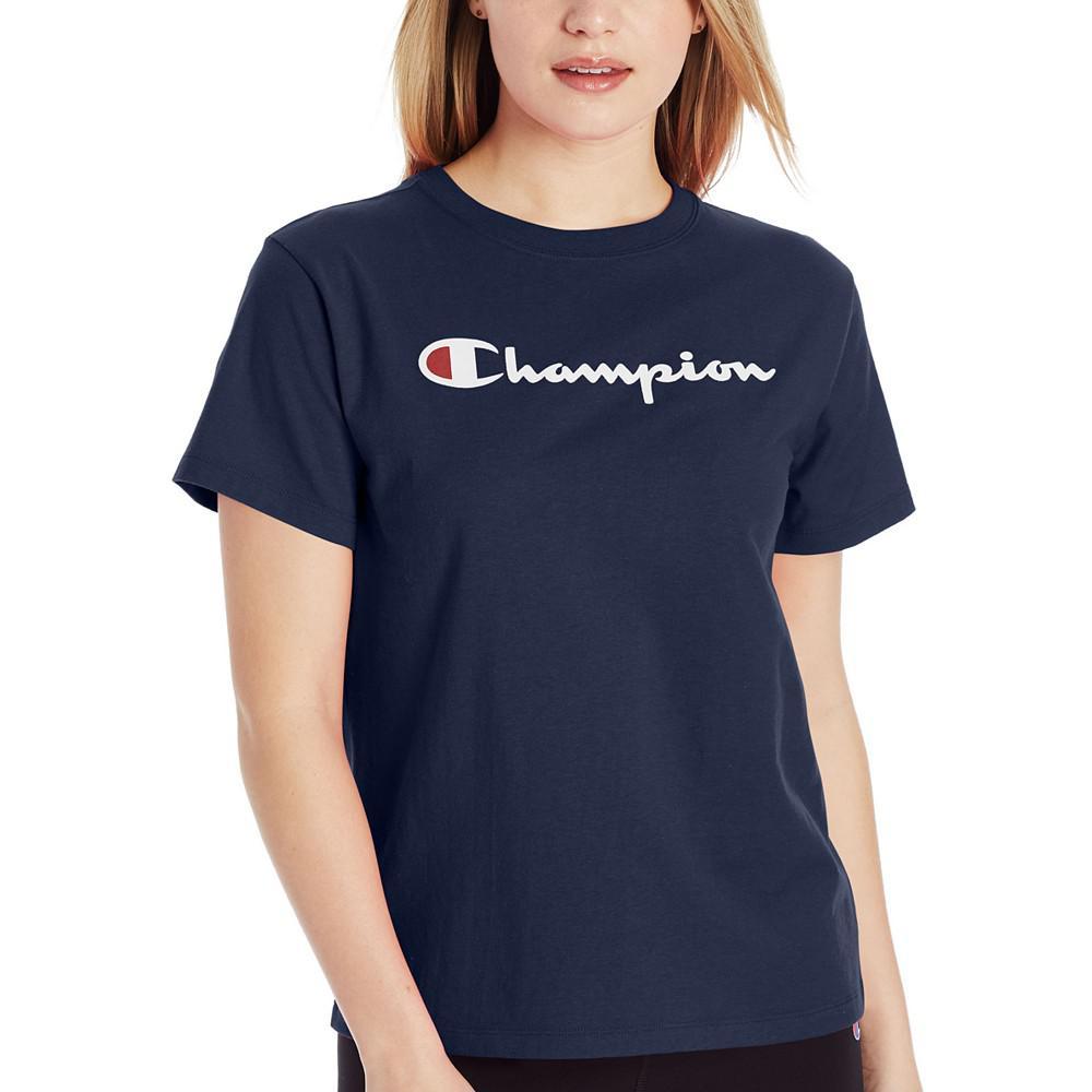 商品CHAMPION|女士经典标志短袖圆领纯色刺绣T恤,价格¥147,第1张图片