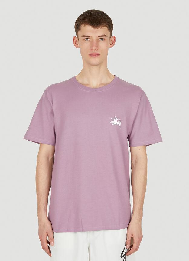 Basic Logo Print T-Shirt in Purple商品第1张图片规格展示
