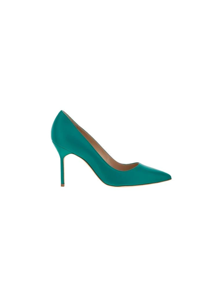 商品Manolo Blahnik|Manolo blahnik women's green leather pumps,价格¥4059,第1张图片