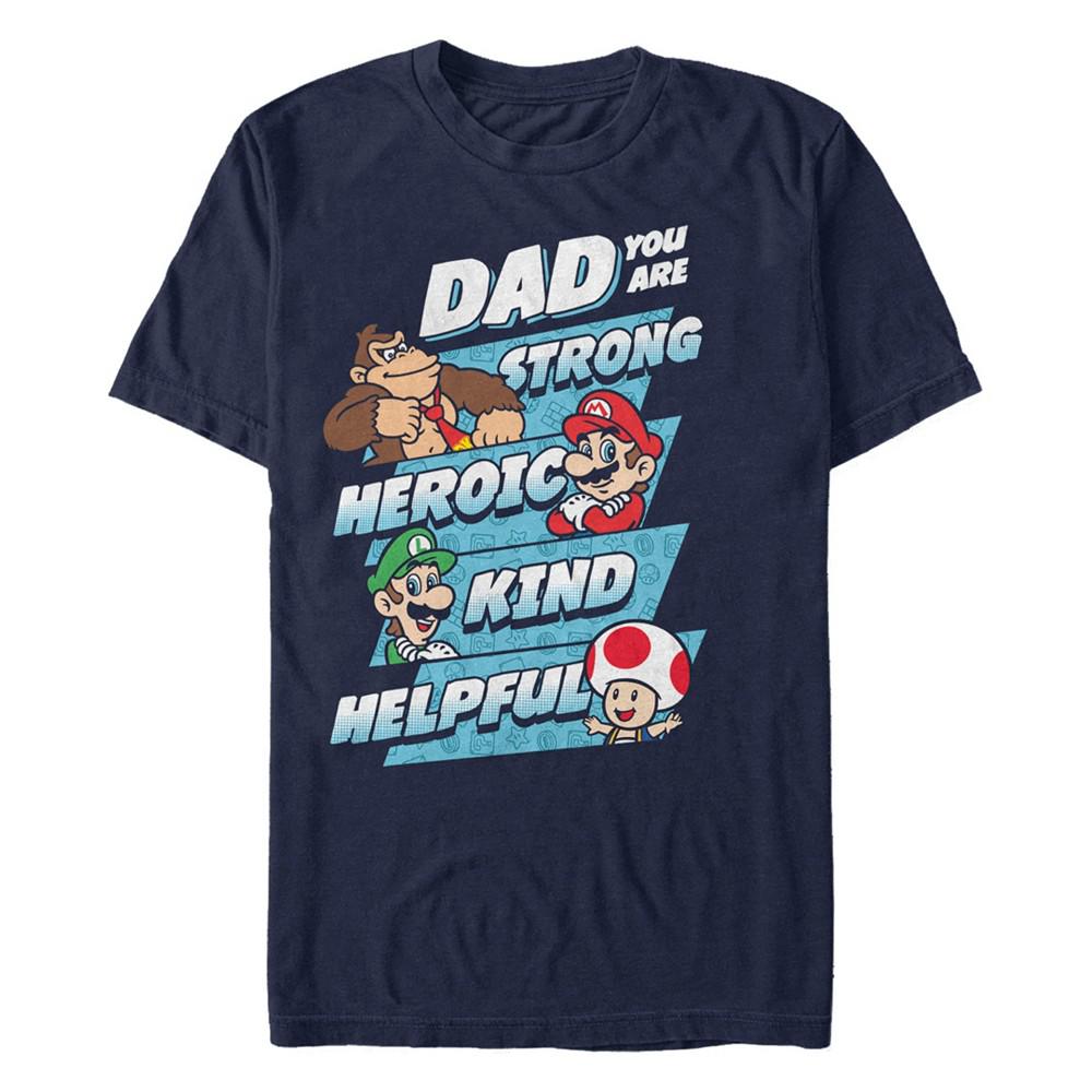 Nintendo Men's Super Mario Dad Strengths Short Sleeve T-Shirt商品第1张图片规格展示