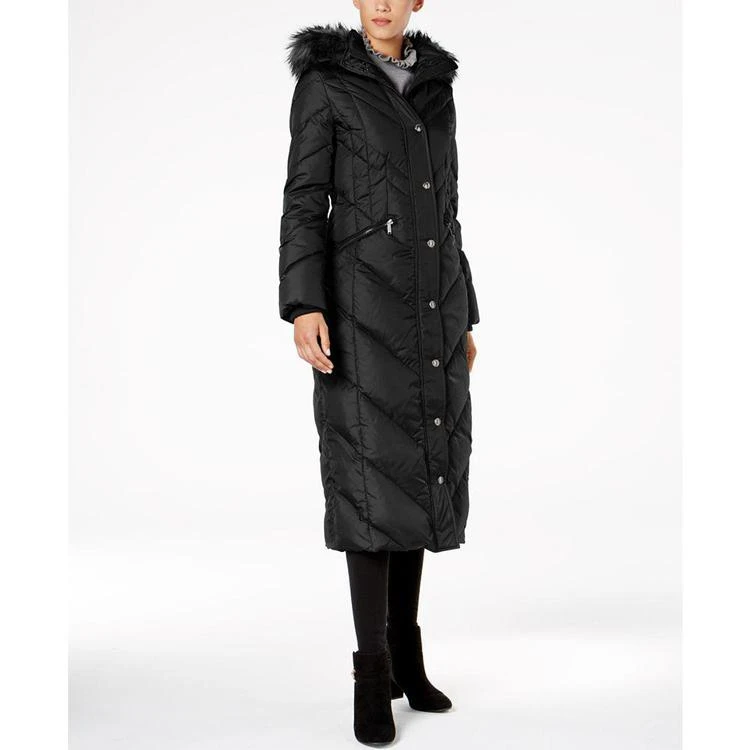 商品London Fog|Faux-Fur-Trim Down Maxi Coat,价格¥1047,第1张图片