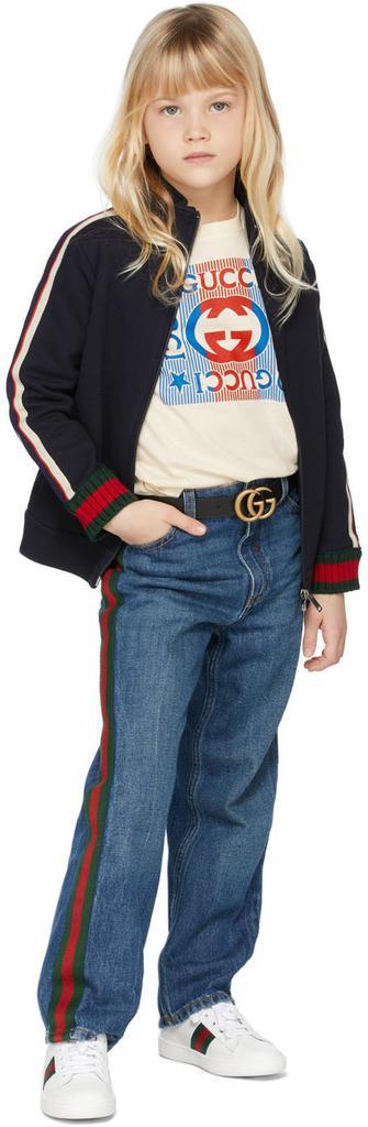 商品Gucci|Kids White Ace Sneakers,价格¥2876,第7张图片详细描述