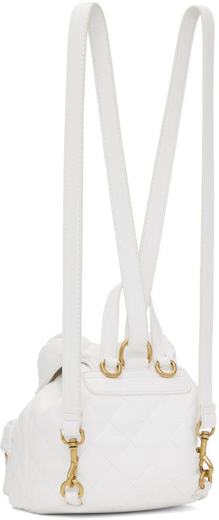 商品Versace|White Quilted Faux-Leather Backpack,价格¥1824,第5张图片详细描述