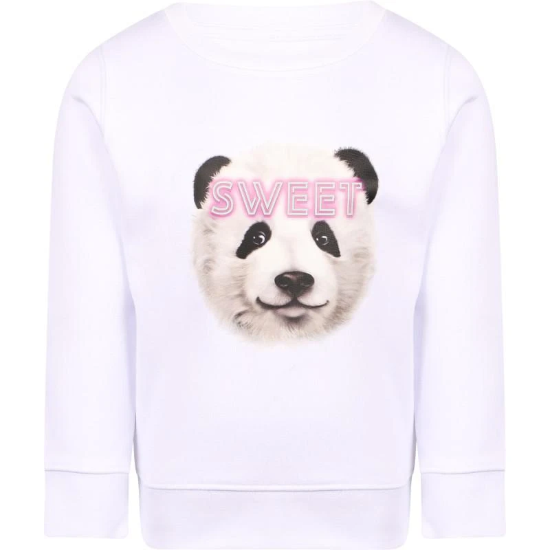 商品Order66|Sweet panda print sweatshirt and dog at the barber t shirt set in white,价格¥1185,第2张图片详细描述