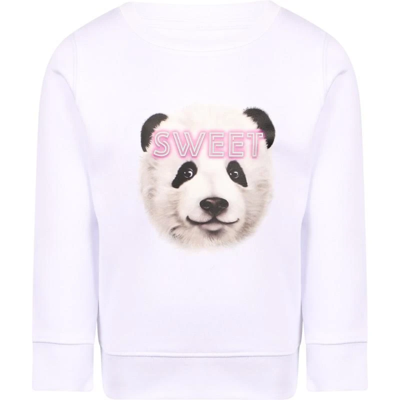 商品Order66|Sweet panda print sweatshirt and dog at the barber t shirt set in white,价格¥1192,第2张图片详细描述