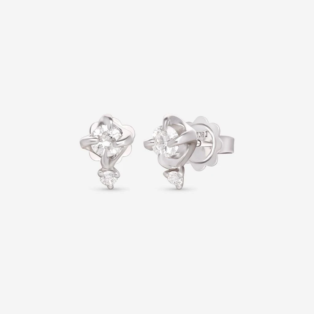商品Mimi Milano|Mimi Milano Vega 18K White Gold & Diamond Stud Earrings O614B8B,价格¥4665,第2张图片详细描述