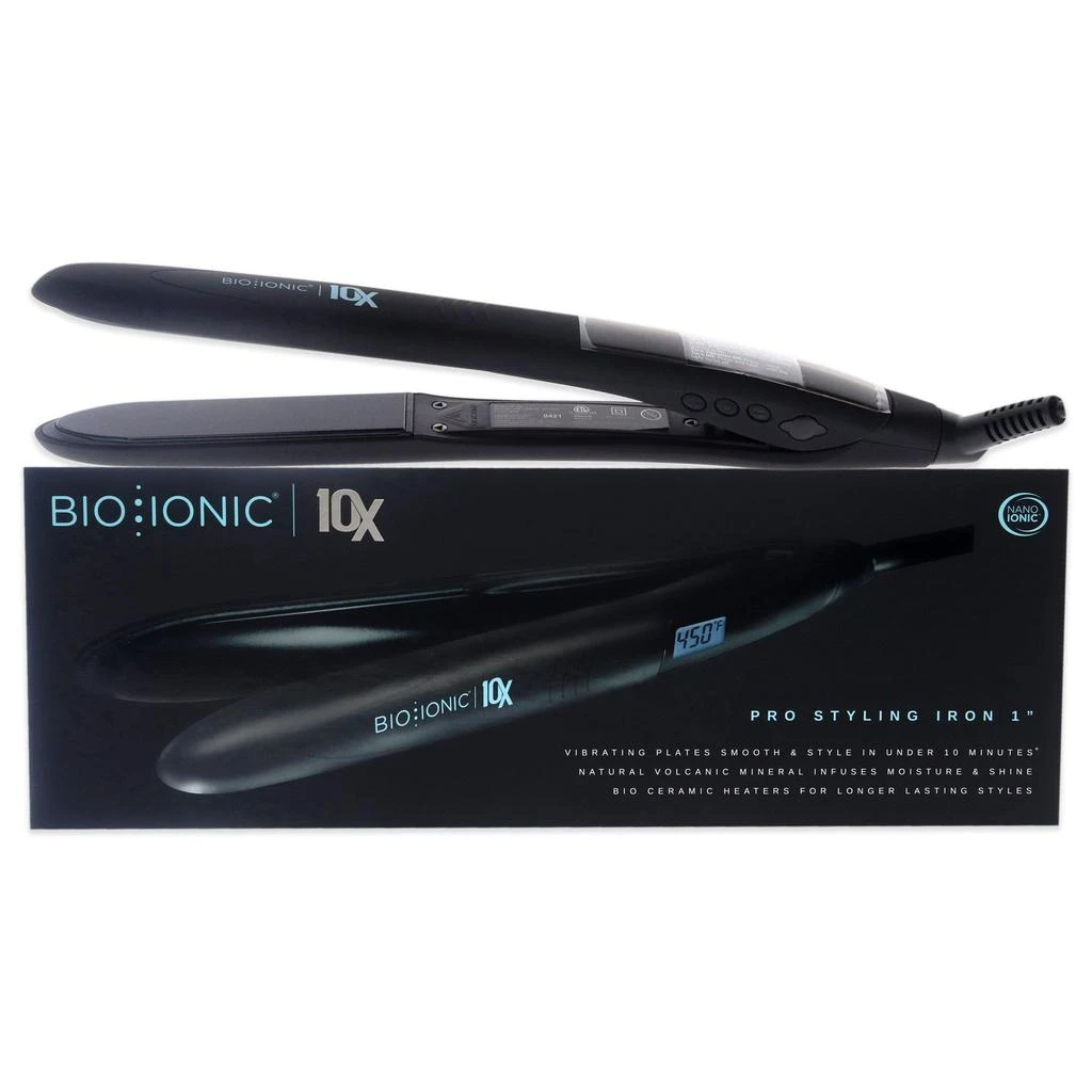 商品Bio Ionic|10x Pro Styling Iron - Black Z-FGTST-10X by  for Women - 1 Inch Flat Iron,价格¥1428,第1张图片