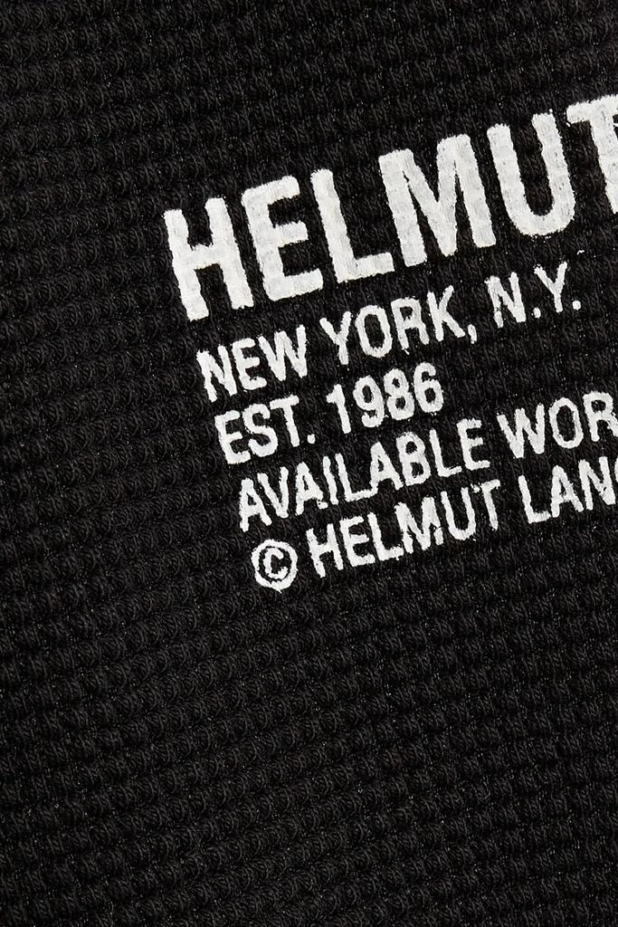 商品Helmut Lang|Printed waffle-knit cotton-blend T-shirt,价格¥664,第4张图片详细描述