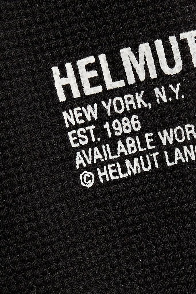 商品Helmut Lang|Printed waffle-knit cotton-blend T-shirt,价格¥630,第6张图片详细描述