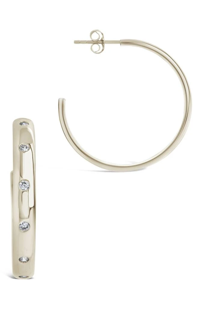 商品Sterling Forever|Everlee CZ Hoop Earrings,价格¥186,第1张图片