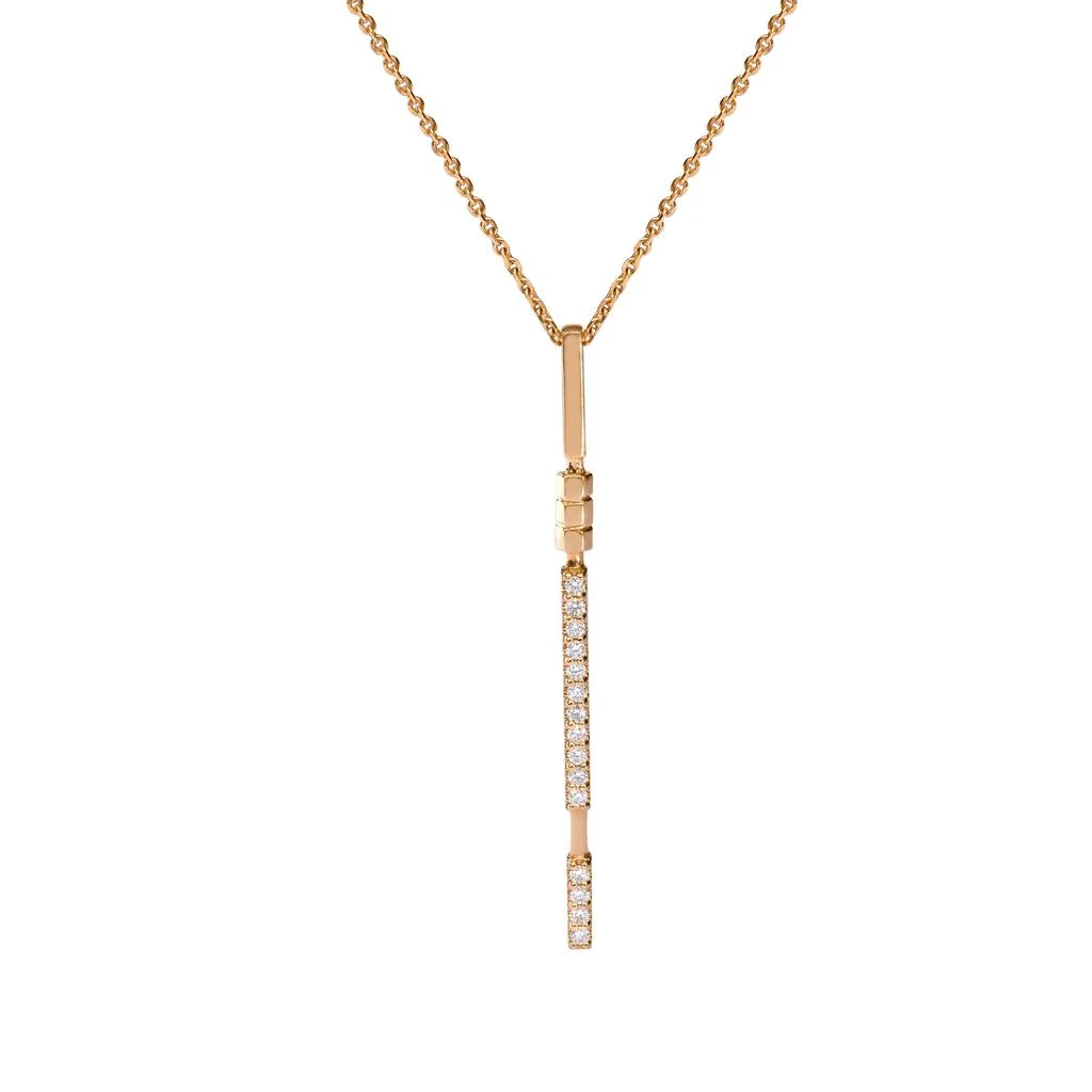商品AME|Âme Totem 18K Rose Gold, Lab-Grown Diamond 0.30ct. tw. Linear Pendant Necklace,价格¥9326,第1张图片