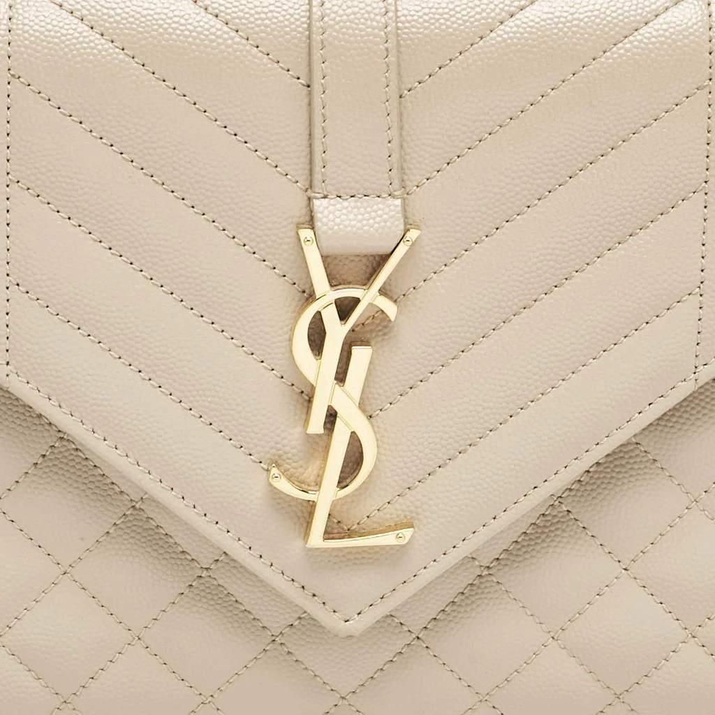 商品[二手商品] Yves Saint Laurent|Saint Laurent Beige Mix Matelassé Leather Medium Envelope Chain Bag,价格¥14229,第5张图片详细描述