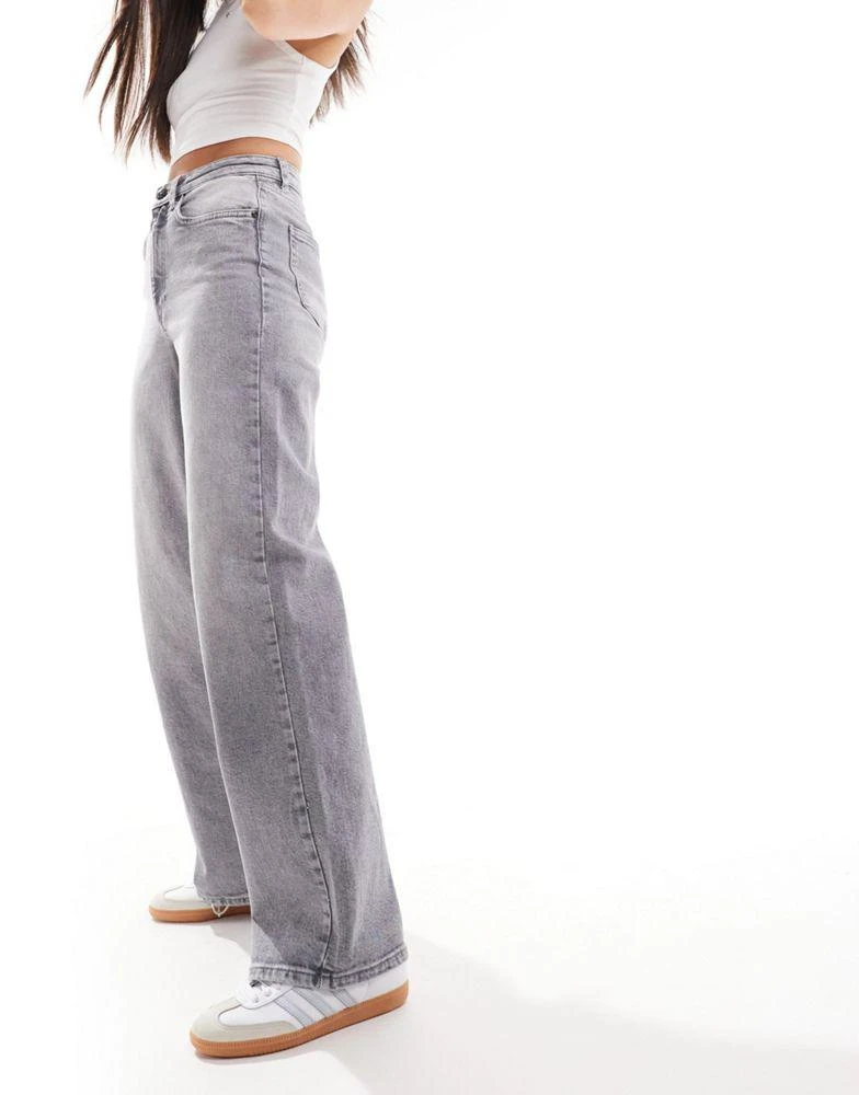 商品ONLY|ONLY Juicy high waisted wide leg jean in grey wash,价格¥373,第2张图片详细描述