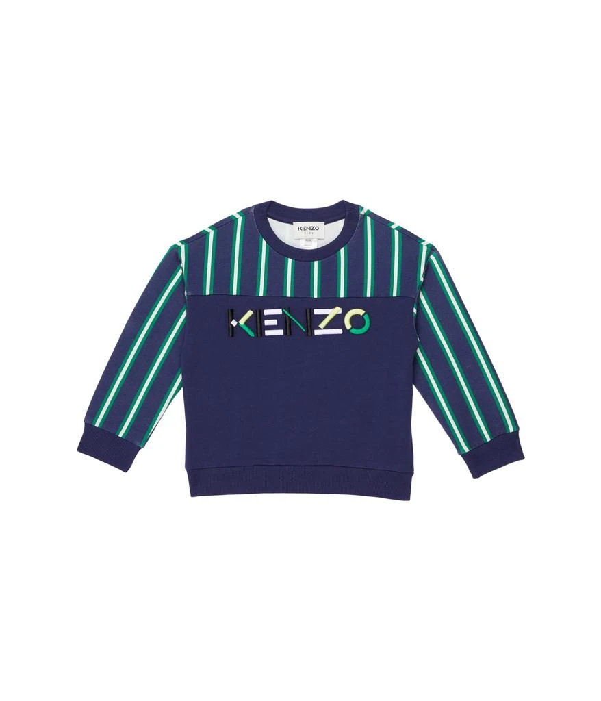 商品Kenzo|Stripped and Embroidered Logo Sweatshirt (Little Kids/Big Kids),价格¥493,第1张图片