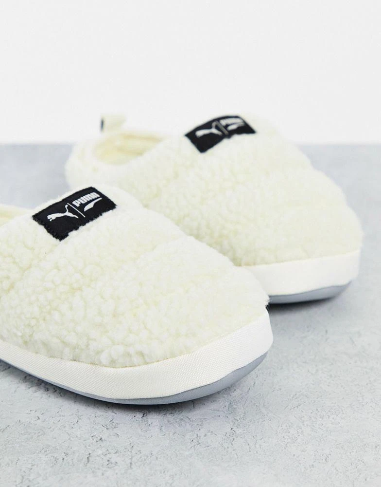 商品Puma|Puma Scuff sherpa slippers in off white,价格¥436,第4张图片详细描述