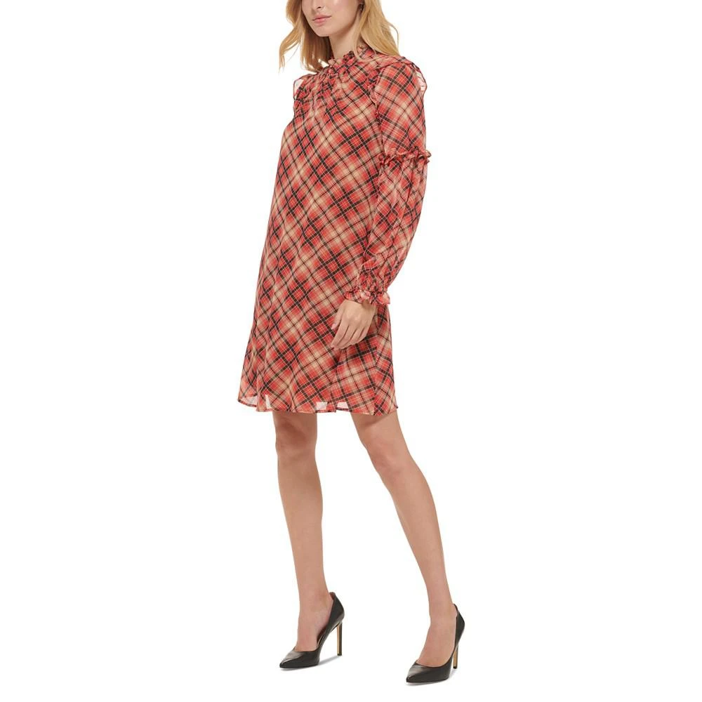 商品Tommy Hilfiger|Women's Plaid Ruffled Shift Dress,价格¥351,第4张图片详细描述